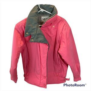 Vintage SKYR Brand‎ Ladies Pink and Grey Ski Jacket Size 10